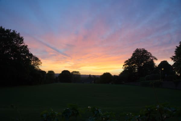 Campsite sunset