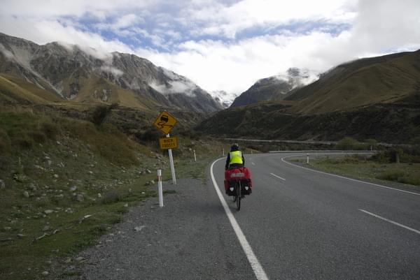 Riding to Mt Cook