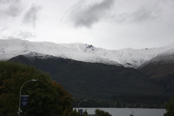 snow on the mountains